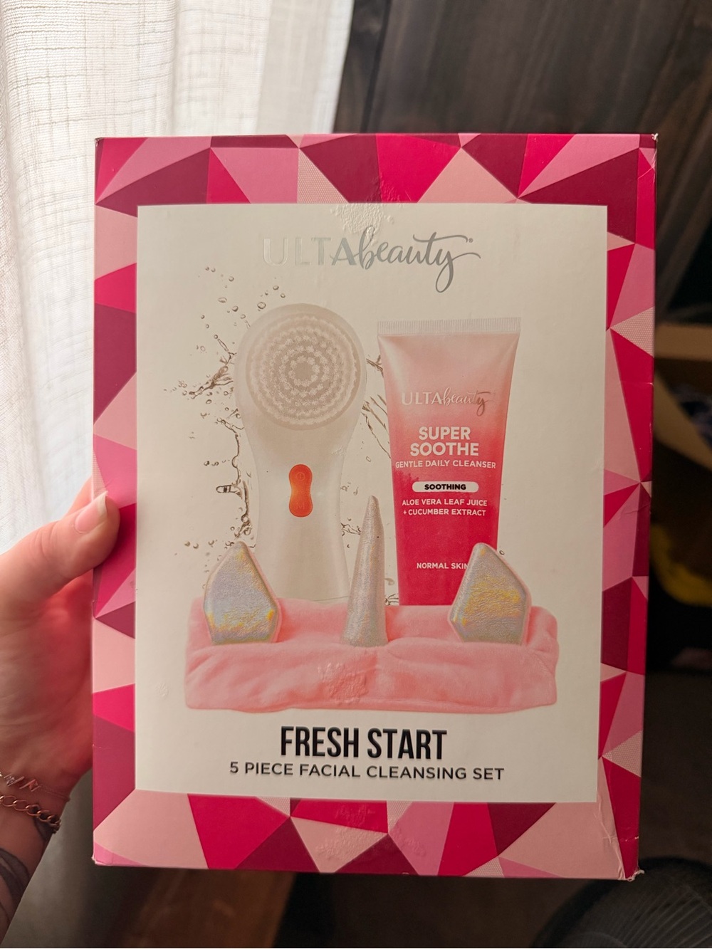 Ulta Beauty Pink Facial Cleansing Brush Set